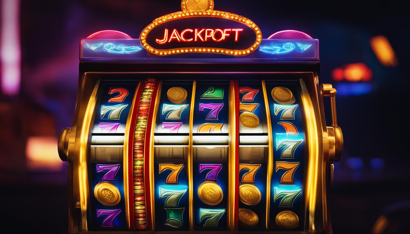 slot machine with jackpot sign